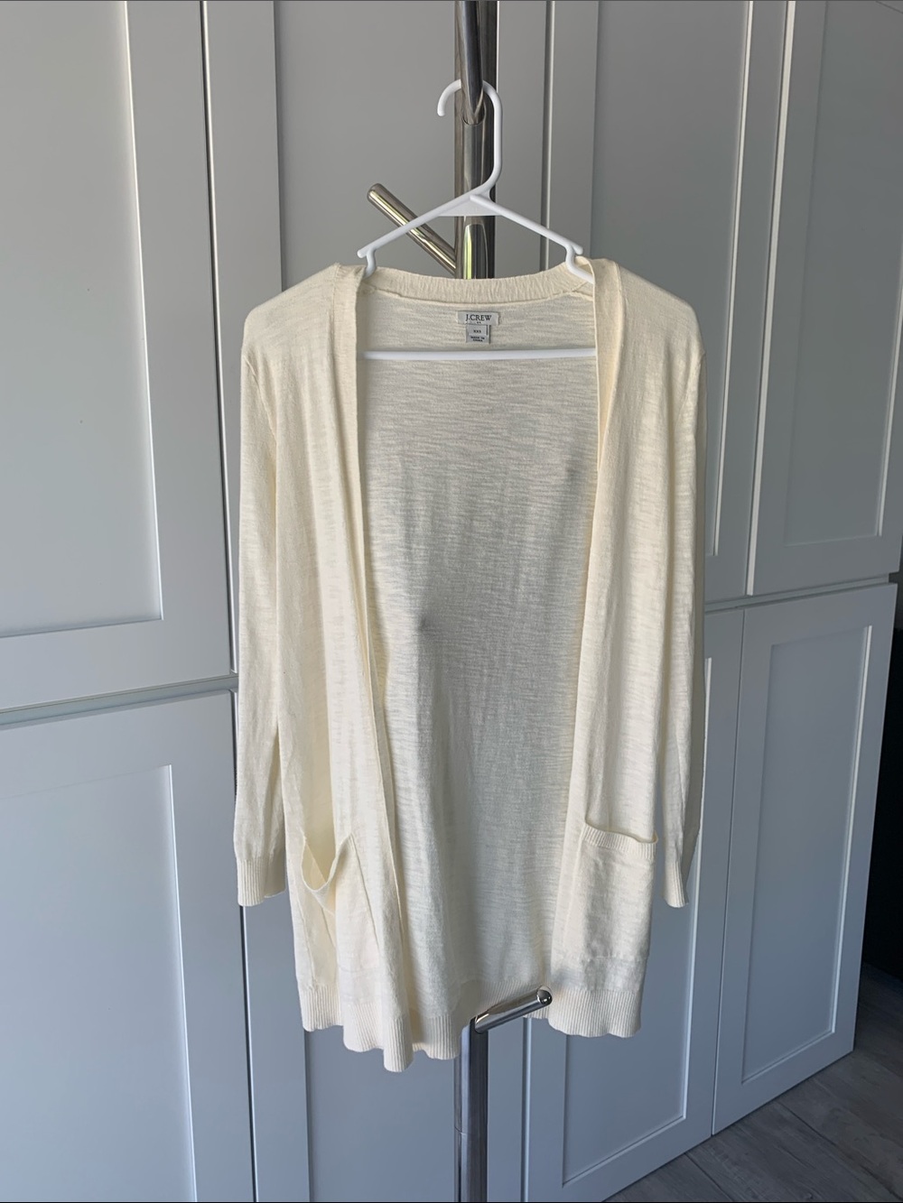 J. Crew Factory Light Cream Open Cardigan, XXS.
